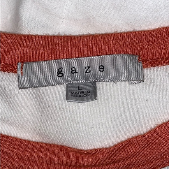 Gaze white shirt with design. Size L - Picture 2 of 4